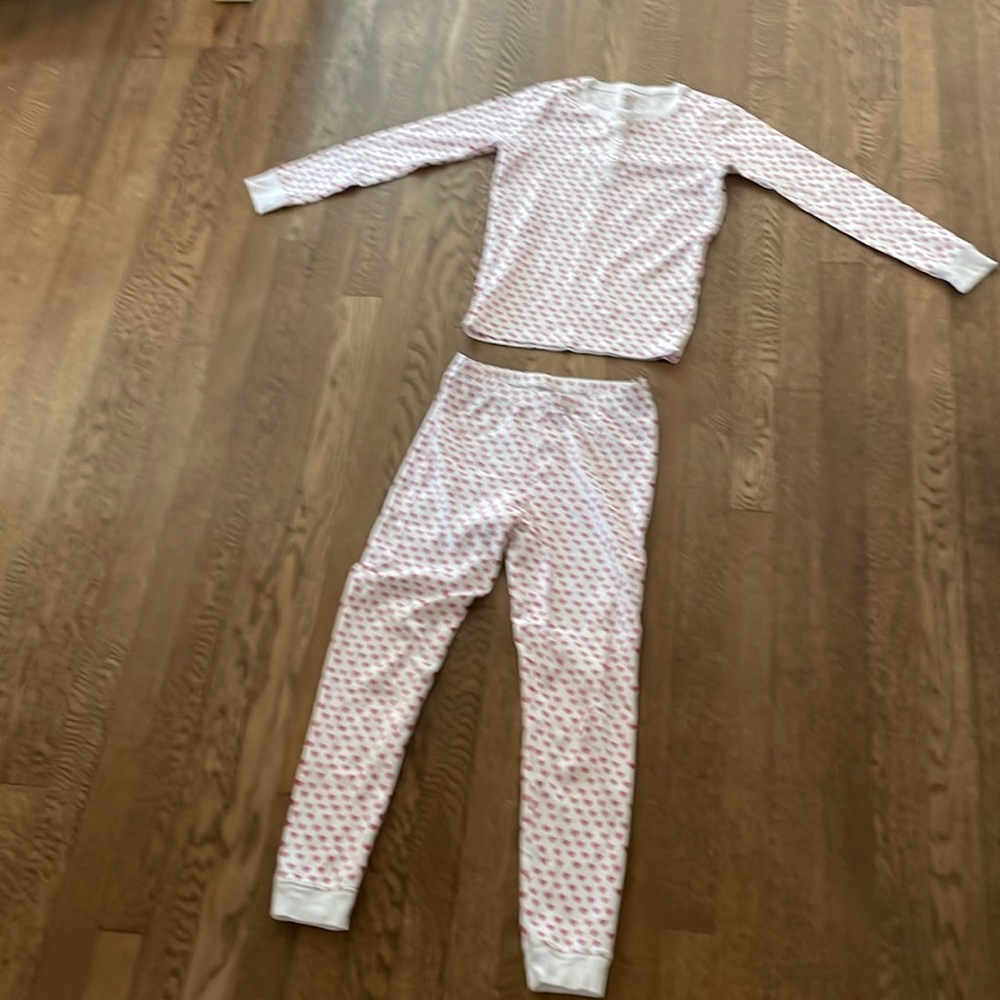 Roller Rabbit Kids Pink and White Heart Print Pajama Set